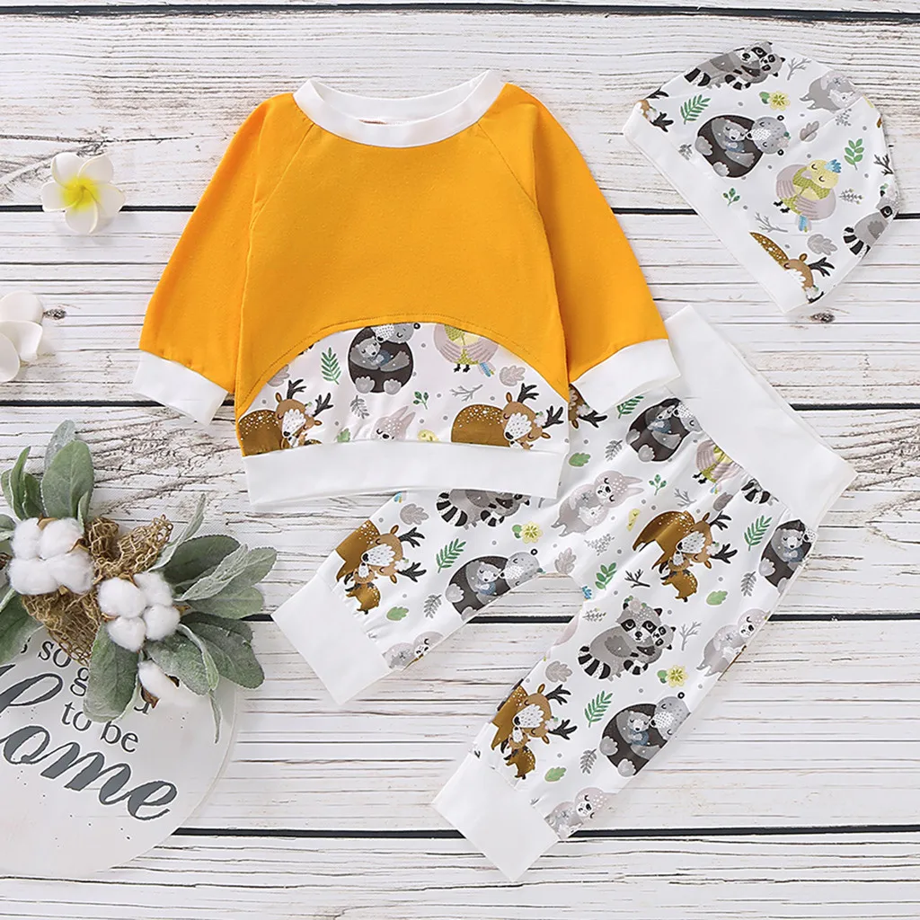 Одежда для новорожденных девочек от 0 до 3 месяцев, зимняя Ropa Bebe, футболка с длинными рукавами и буквенным принтом для мальчиков и девочек топы, штаны в горошек, комплекты, L926