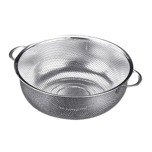 Серебристый Кухонный инструмент из нержавеющей стали для мытье овощей и фруктов сито - Цвет: Серебристый
