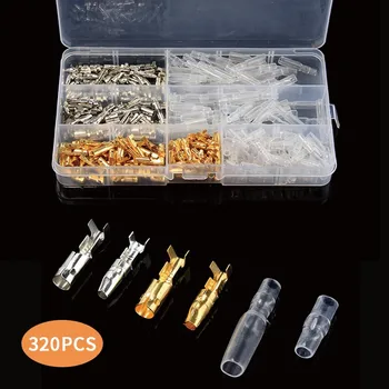 

320Pcs Gold/Sliver Female/Male Crimp Terminal + Female/Male Case