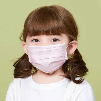 

Children Face Mask Kids Disposable Face Masks Cartoon Facemask Blue Pink White Waterproof High Quality 50 Pcs