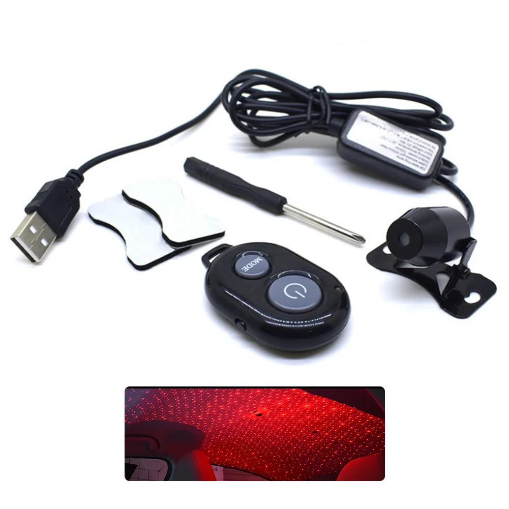 Светодиодная лампа, 5 В, Потолочная, внешняя, USB, декоративный проектор, романтический интерьер, универсальный, красочный, Звездный светильник, алюминиевый сплав