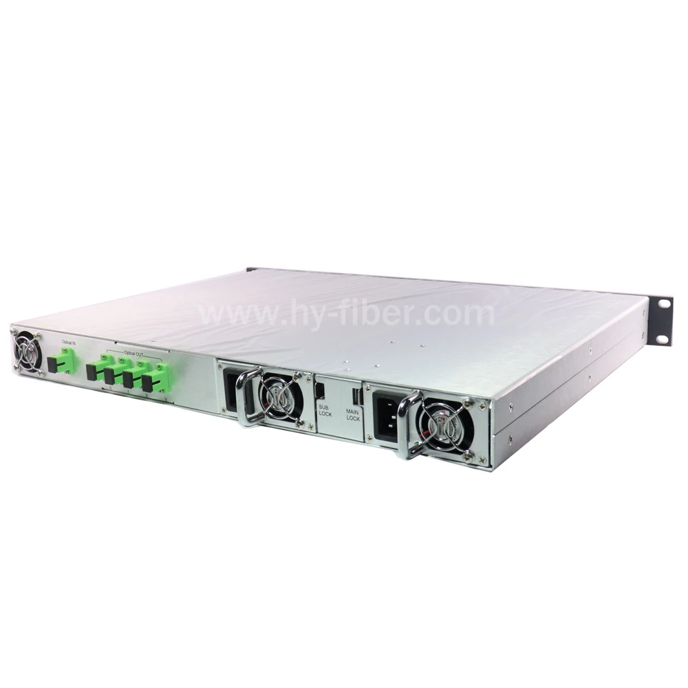 4 Way CATV 1550nm оптический усилитель EDFA 20dBm SC/APC волоконный порт