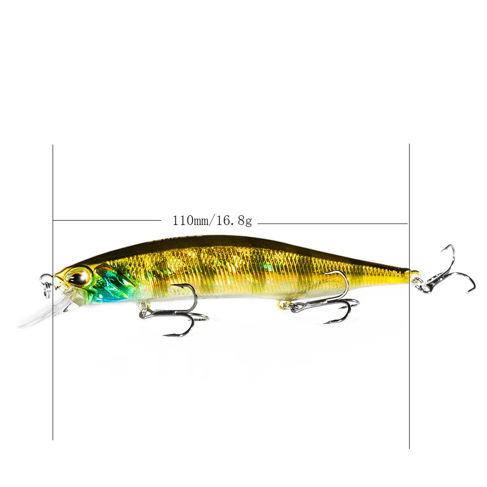 Приманка Mino медленное погружение стиль Жесткая приманка Мино 11cm17g лазер Mino Topmouth Culter морской бас Рыбалка
