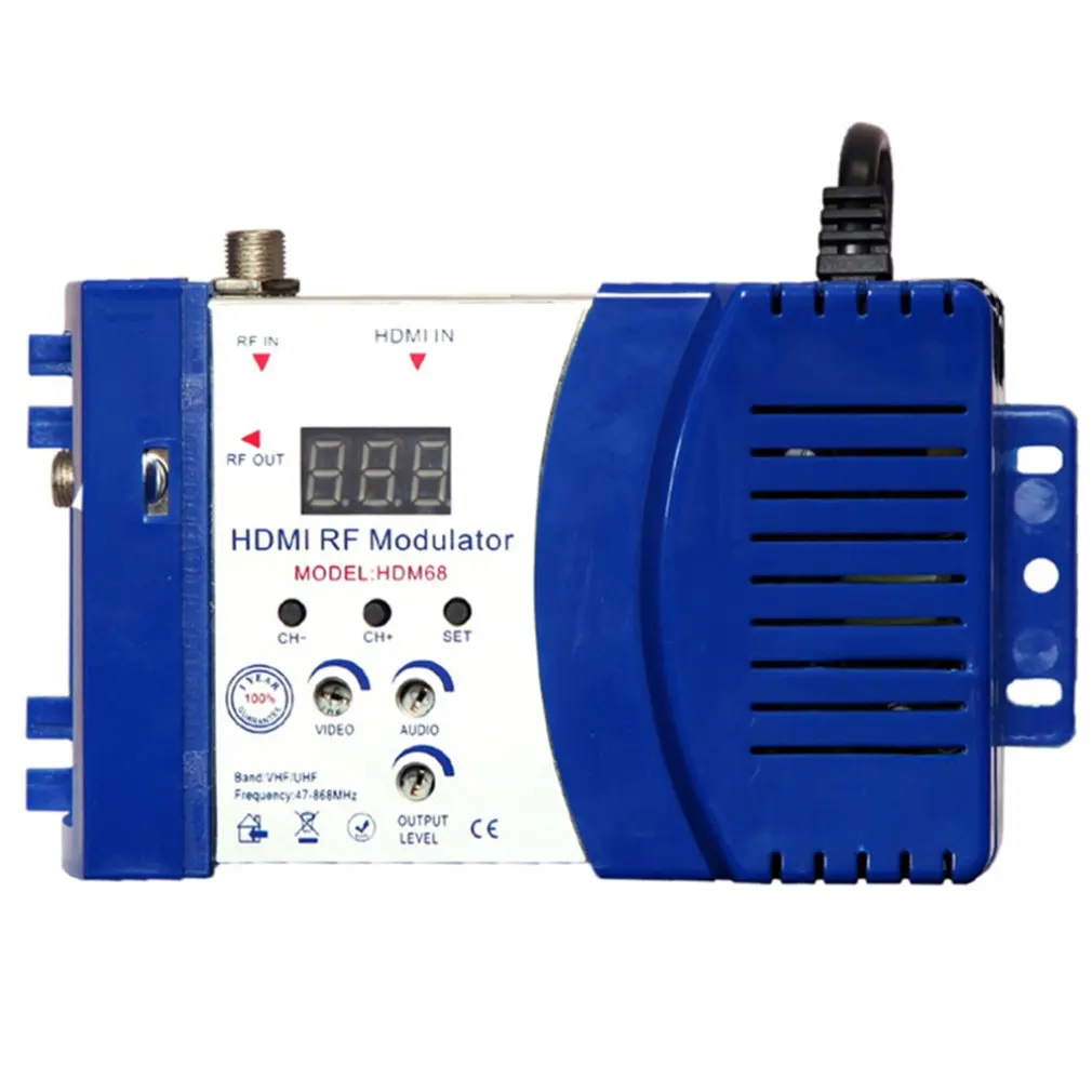 HDM68 модулятор цифровой RF HDMI AV в конвертер VHF UHF PAL/NTSC Стандартный Портативный для ЕС