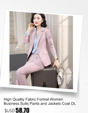 High Quality Fabric Spring Autumn Women Formal Business Suits OL Styles Professional Pantsuits Ladies Office Work Wear Blazers