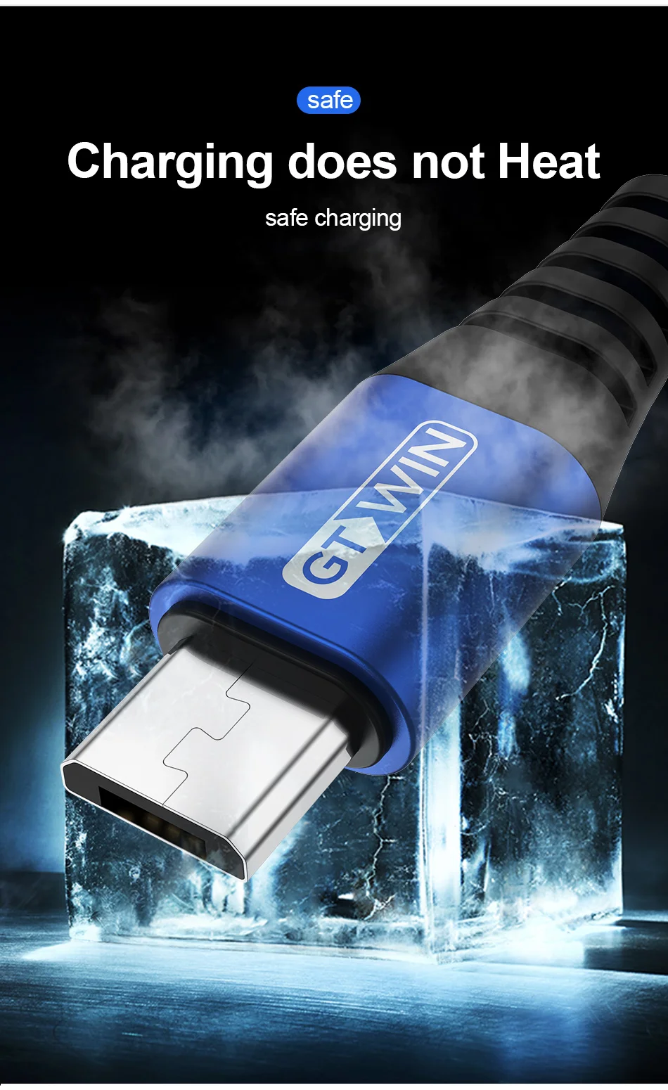 GTWIN Micro USB кабель 3A Быстрая зарядка для samsung S7 J5 J7 1M 2M Microusb кабель для передачи данных для Xiaomi Redmi Note 5 A кабели