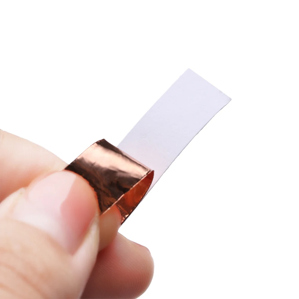 Single Side Conductive Copper Foil Tape Strip Adhesive EMI Shielding Heat Resist Tape 30 Meters 3mm-10mm