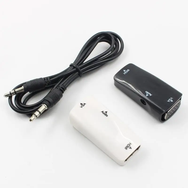 HDMI Женский к VGA Женский адаптер конвертер 1080P с 3,5 мм аудио кабель для ноутбука/мобильного телефона/DVD/планшета/камеры
