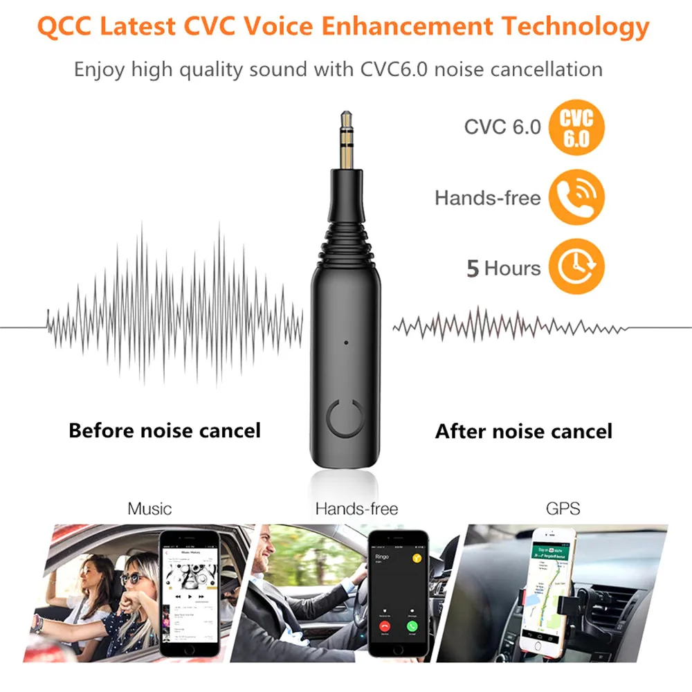 Bluetooth приемник kebidu 5 0 с поддержкой APTX LL/AAC/SBC 3 мм AUX RCA аудио беспроводной адаптер