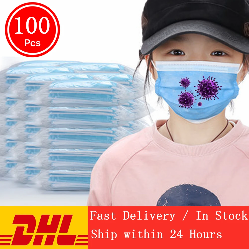 

Fast Delivery 100 PCS Mask for Kids Disposable Dustproof Surgical Face Mouth Mask Safety Home Face Mouth Mask for Baby Chidlren
