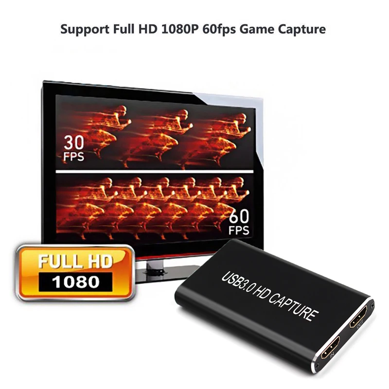 Карта для захвата видео HDMI USB 3 0 type c HD 1080P 60 кадров в секунду игровой