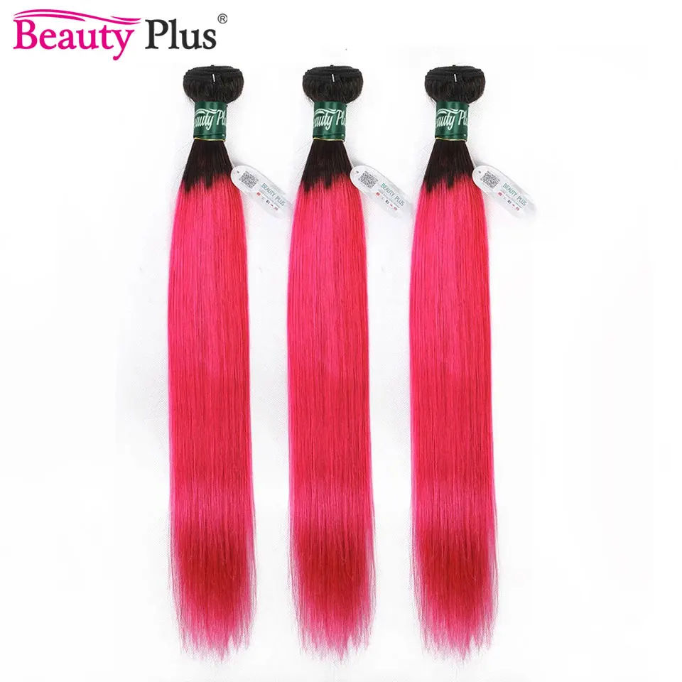 1 Bundle Deal Ombre Brazilian Straight Human Hair Weave Pre Colored 1B 99J Blue Green Purple Orange 30 Blonde Red 27 Hair Bundle