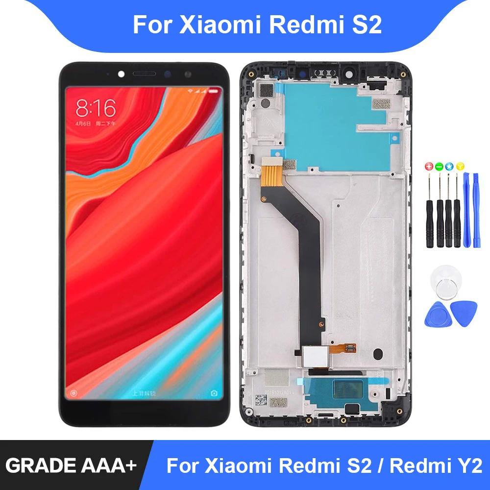 

For Xiaomi Redmi S2 LCD Display Touch Screen Digitizer Assembly Repair Parts for Xiaomi Redmi S2 Y2 Display Frame Replacement