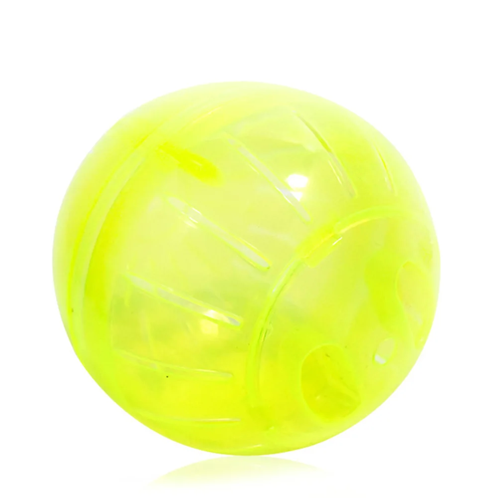 Yellow 10cm Мячик для хомяка для домашних животных грызунов Мыши Крысы Беговая игрушка пластиковый бегущий мяч для маленьких домашних животных SLC88 - Цвет: Yellow 10cm