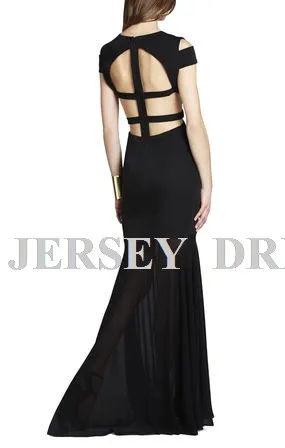 vestidos formales Макси Черное длинное с v-образным вырезом рыбий хвост плюс сексуальное элегантное вечернее платье с открытой спиной платья подружки невесты