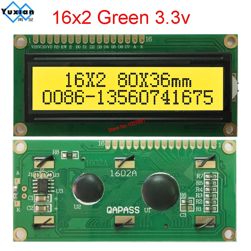ЖК модуль 1602 16*2 1602a экран дисплея 3 В в SPLC780D1 HD44780 80*36 мм|screen module|screen lcdscreen display |