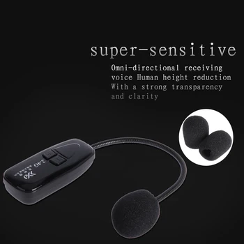 

2.4G Wireless Microphone Speech Headset Megaphone Radio Mic For Loudspeaker Audio and Video Equipment for speech