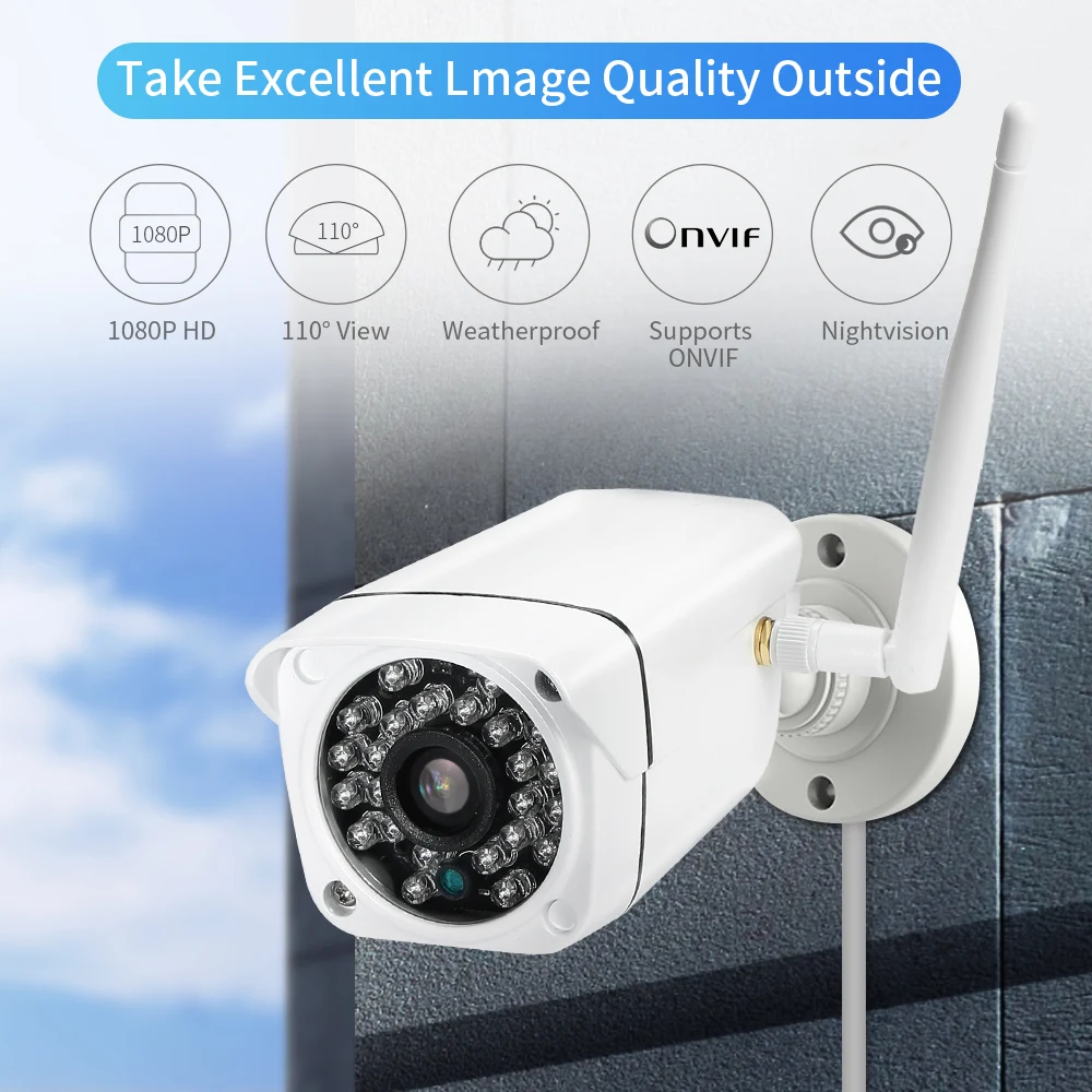 

1080P wifi camera OEM factory price wirelss security camera IP camera IP66 waterproof,IOS android supported sea shipping availa