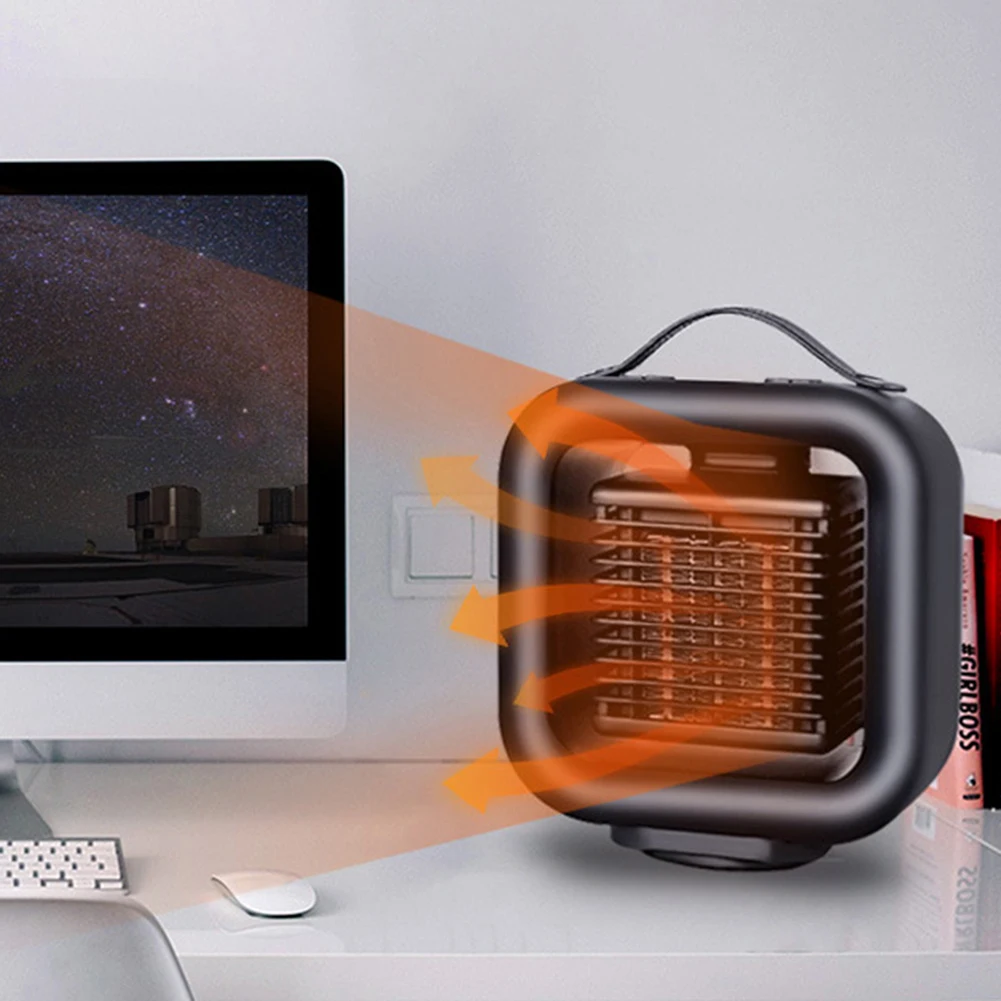 Простой стильный электрический мини 3-mode умный Осциллирующий Домашний Настольный тепловентилятор