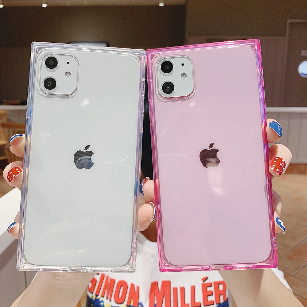 Противоударный квадратный телефонный чехол 4 Gasbag для iPhone 11 12 Pro Max XR XS X 8 7 6S Plus 13