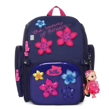 

New 3D Flower Pattern School Bags For Girls Cartoon Owl Backpack Children Orthopedic Backpacks Primary Mochila Infantil