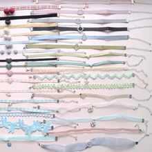 Япония и Корея цвет много-Стиль Кружева Короткая Цепочка на ключицы воротник ожерелье для женщин ювелирные изделия оптом