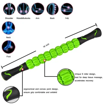 

2019 Muscle Roller Massage Stick For Runners Yoga Deep Muscle Relaxation Tool Universal Massage Shaft Gear Massager