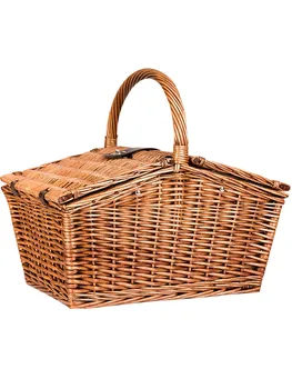 

Wicker picnic basket rattan large outdoor portable insulation cold