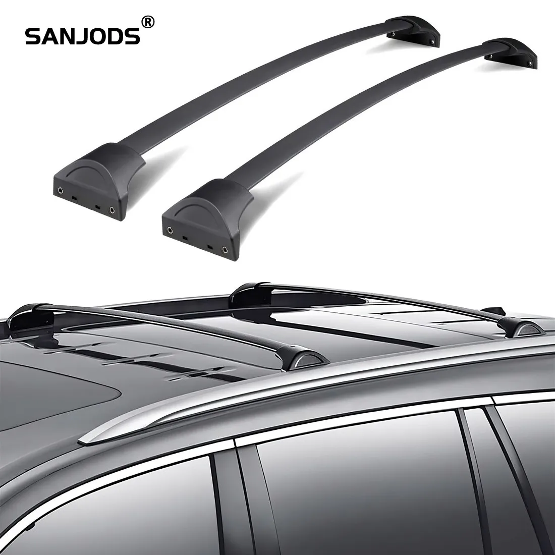Viaje ligero de aluminio rieles baca coche barras cruzadas para adaptarse Volvo XC70 