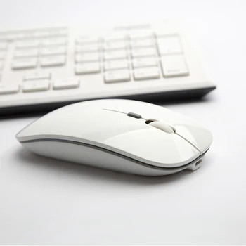 

2.4Ghz Receiver Bluetooth Ultra-Thin USB Optical Wireless Mouse USB Mouse Cordless for PC Laptop Rechargeable Ergonomic Mouse