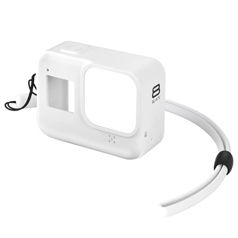 Силиконовый чехол для GoPro Hero 8, силиконовый чехол, аксессуары, защитный чехол, силиконовый чехол - Цвет: White