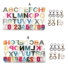 English Letter Pendant Resin Mold Kit Large Letter Silicone Casting Mold Alphabet Resin Casting Mold Art Craft Tools Kit