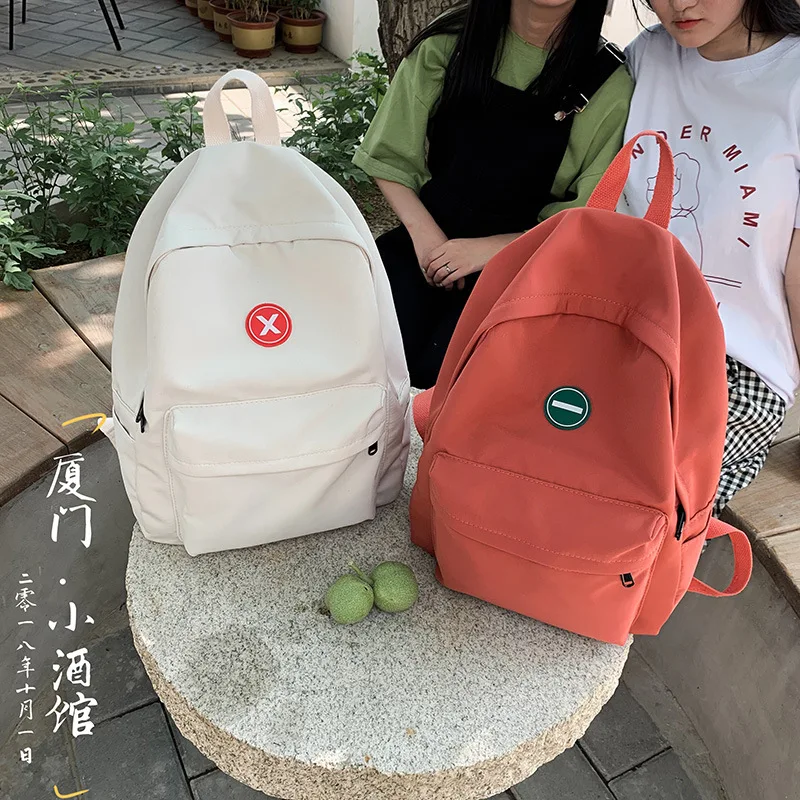 

Simple little fresh printed student bag new casual Joker backpack