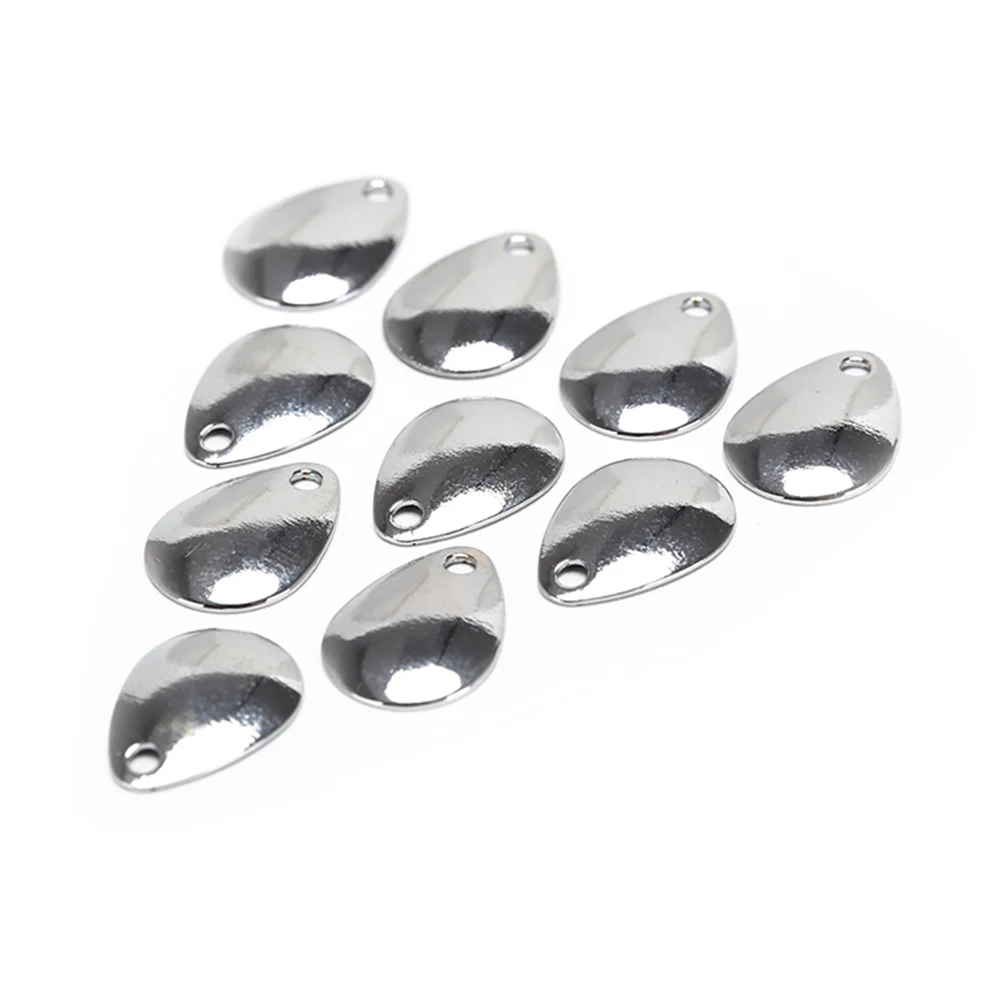 10pcs/lot Fishing Spinner Rings Blades Smooth Nickel Spoons Plaice Tackle  Craft DIY bait fishing tool lure accessories - AliExpress