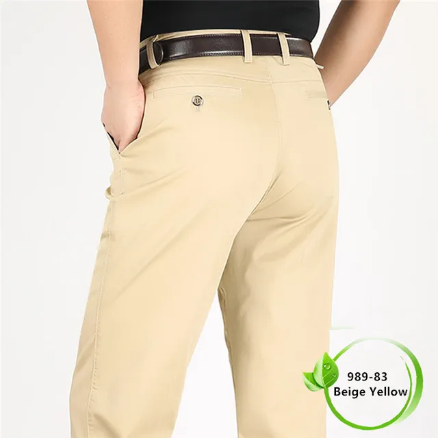 RDHOPE-Men Business Formal Plus-Size Straight Leg Plain Front Pant 