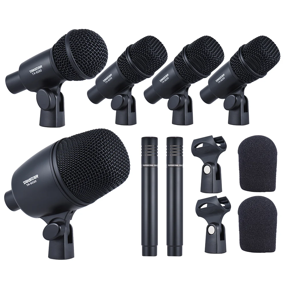 

Takstar Drum Set Wired Microphone Mic Kit DMS-7AS Professional Musical Instruments Accessories