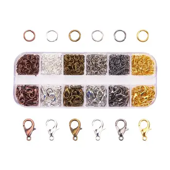 

Hot new zinc alloy lobster clasp jewelry buckle single-ring color set DIY accessories Make charms for jewelry earring hook