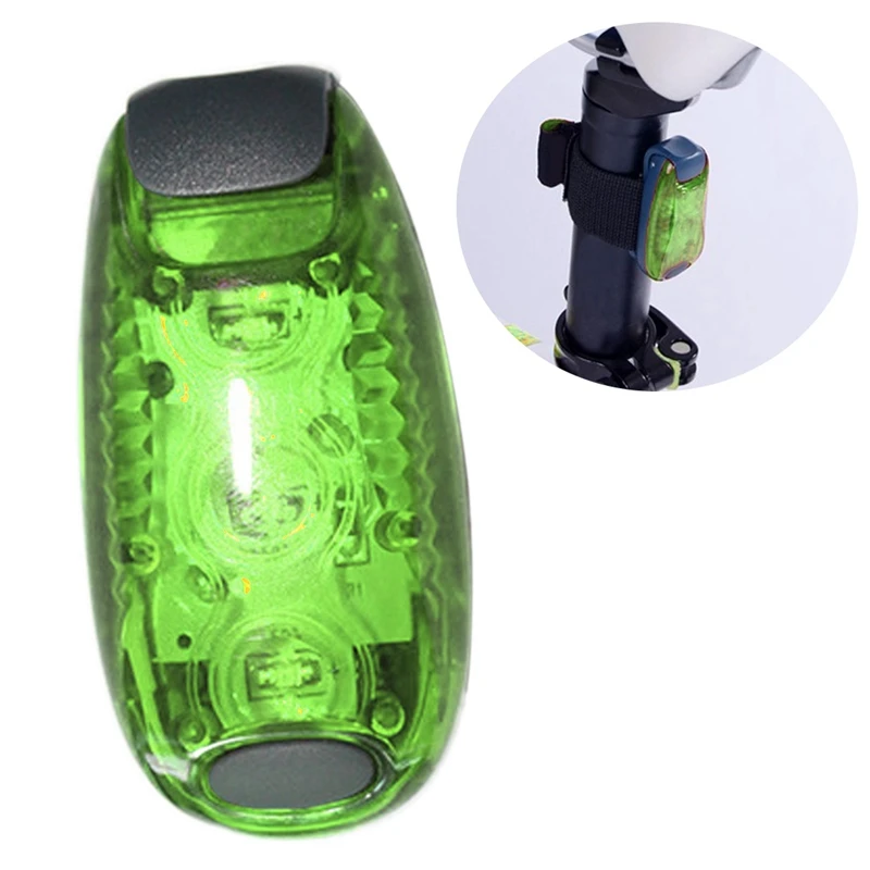 Flash Deal Bike Cycling Lights Super Bright 3 Led Bike Light Taillight Safe Lamp Warning Mountaineering Backpack Helmet Run Green 4
