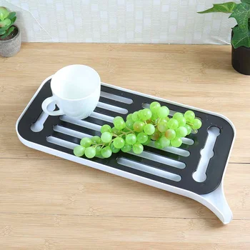 

New Drain Rack Plastic Dish Drainer Dryer Tray Large Sink Drying Rack Worktop Kitchen Organizer drying Rack For Dishes Fruit