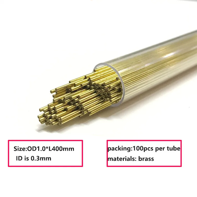 EDM Drill Hole Electrode Tube OD1.0*400mm Length Single Hole ID 0.3mm for EDM Drilling Machine