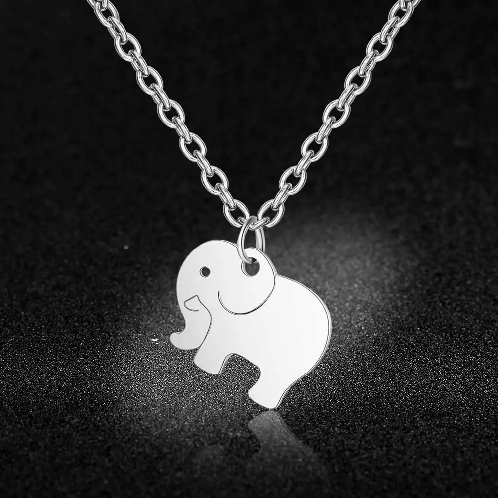 Ожерелье из нержавеющей стали с подвеской в виде слона Vnistar простой дизайн подвеска в виде слонов ожерелье для женщин