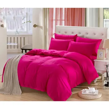 

4pcs Polyester Pure Bedding Duvet Cover Quilt Cover Bed Sheets Pillowcase