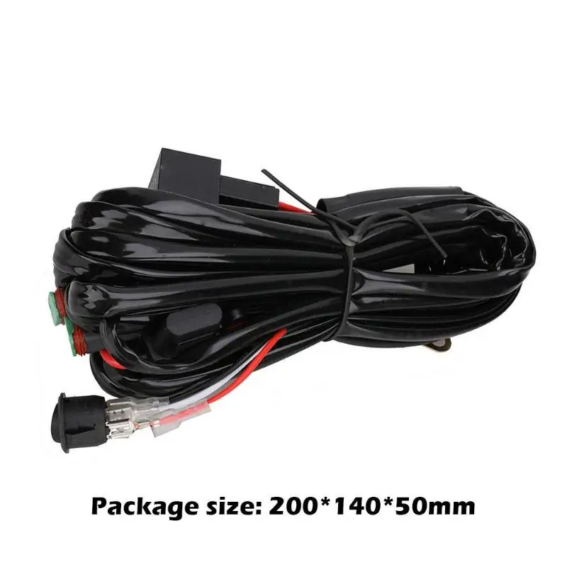 12V 40A автомобильный релейный жгут проводов водонепроницаемый переключатель комплект 2 м Автомобильный Кабель для Светодиодный противотуманный точечный свет внедорожный автомобильный фонарь