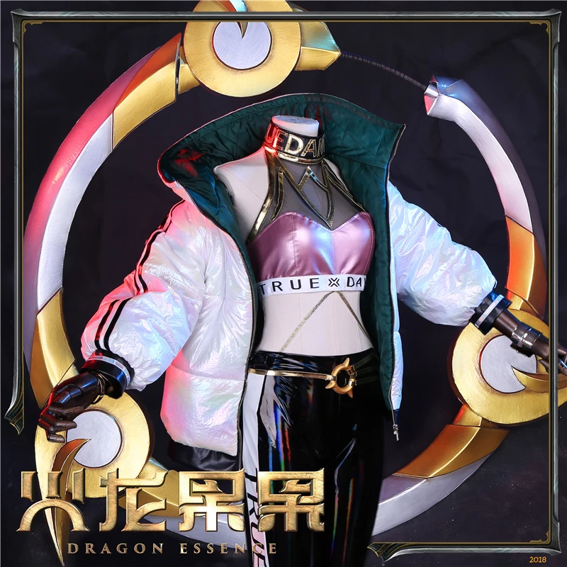 

New Game LOL Qiyana True Damage Uniform Cosplay Costume Women Cos Halloween Carnival Party Laser Outfit H
