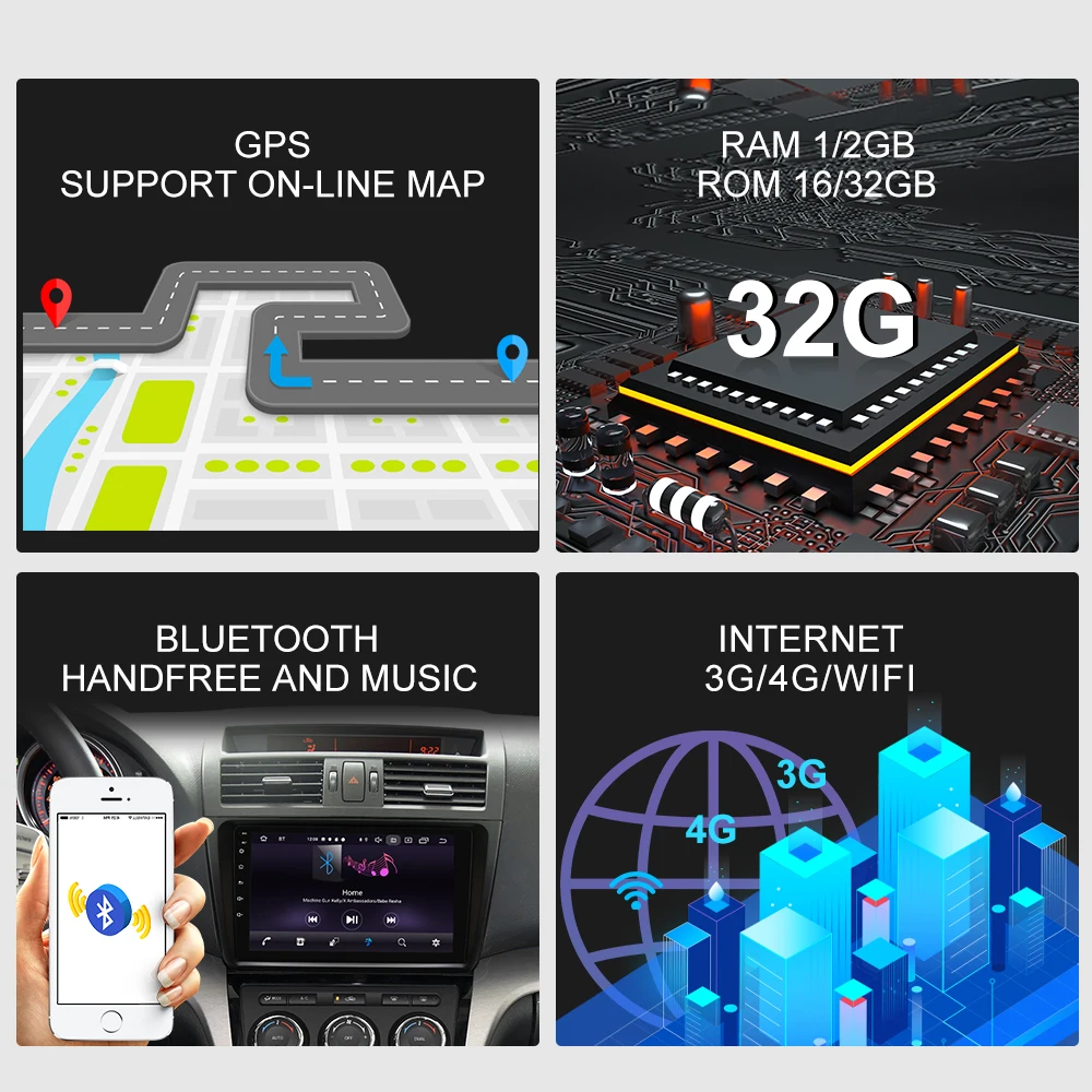  ISUDAR Car Radio For Mazda 6 2008 2009 2010 2011-2014 2 din Android 9 Autoradio Multimedia GPS DVR 