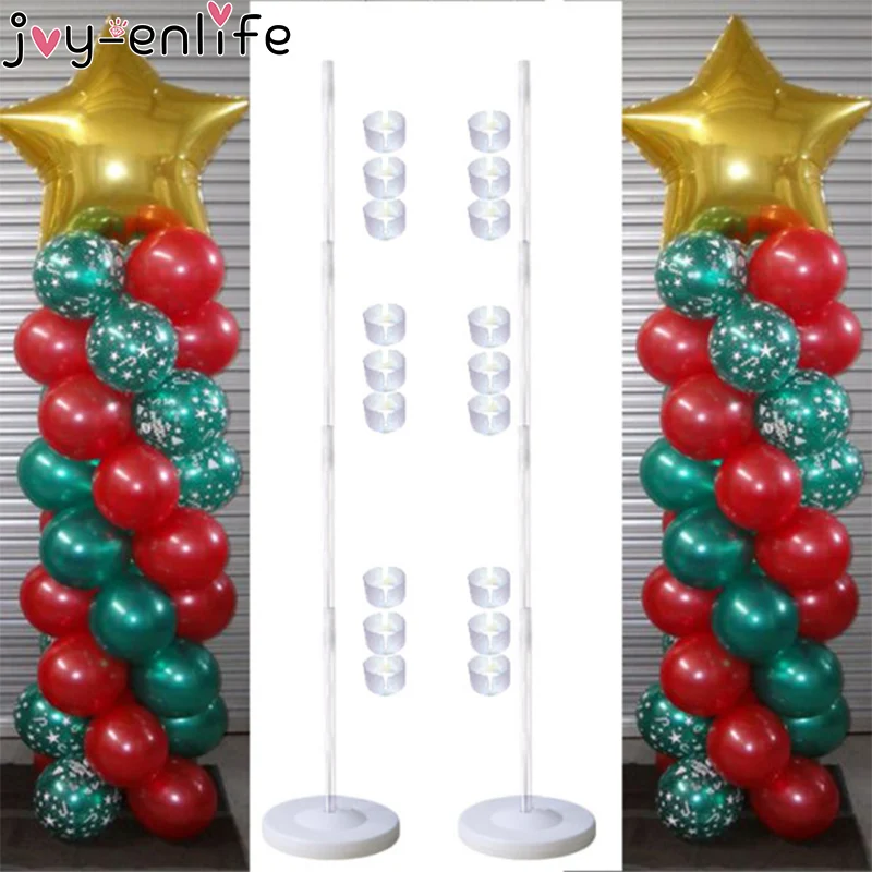 

JOY-ENLIFE Birthday Balloon Column Kit Plastic Balloon Arch Stand with Base and Pole for Party Latex Ballons Holder Wedding