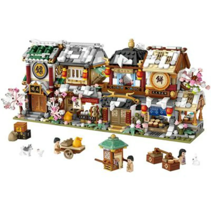 LOZ Mini Block Winter China Street Season 3 Shop Chinese ancient style small particle building blocks toys for children 1741 | Игрушки и