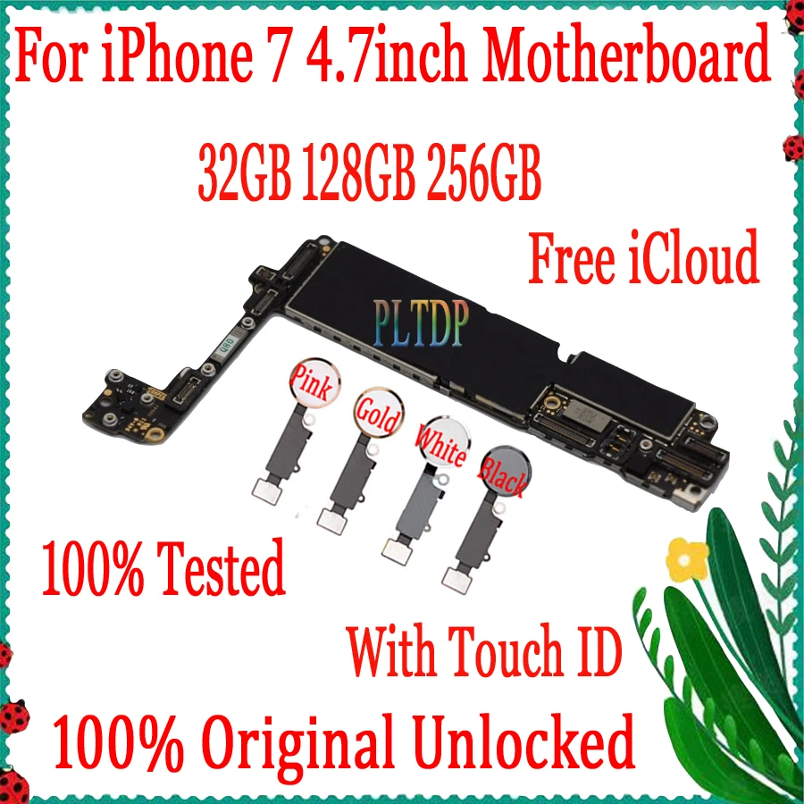 With IOS System For iphone 7 4.7inch Motherboard