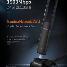 1900 Мбит/с 5 ГГц USB3.0 Wifi адаптер двухдиапазонный RTL8814AU внешняя Wifi антенна ключ Настольный/ноутбук/ПК LAN адаптер внешний кабель