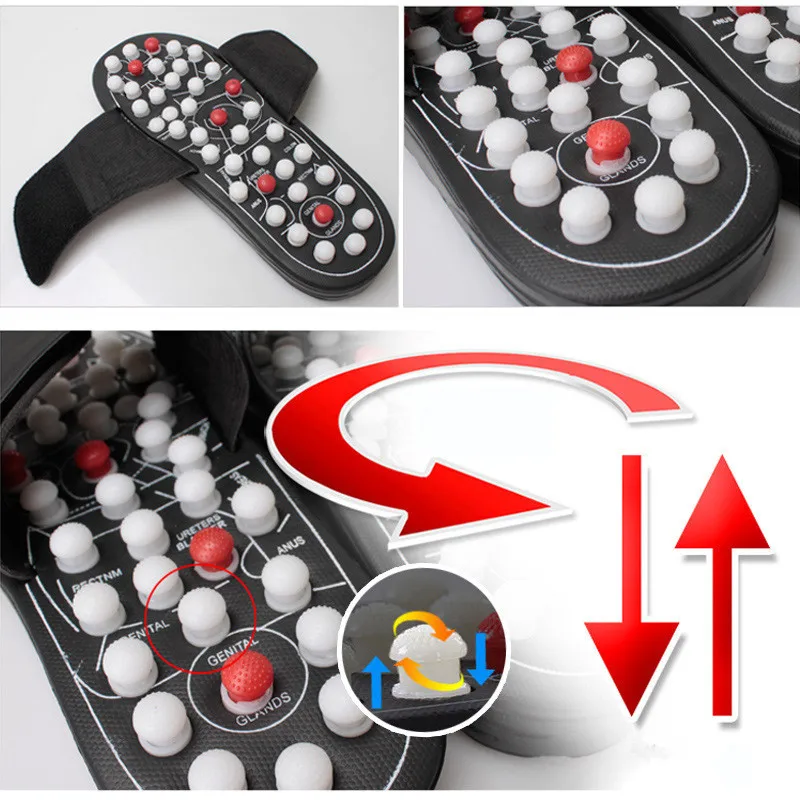Acupoint Therapeutic Acupuncture Massage Ball Flip Flops Foot Relaxation Massager Plantar Fasciitis Relief Heel Arch Arthritis